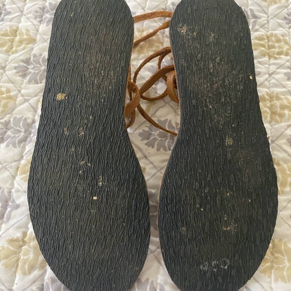 Free People Leather La Jolla Wrap Gladiator Sandal, Tan, Size 37 (US 6.5) - Picture 6 of 6